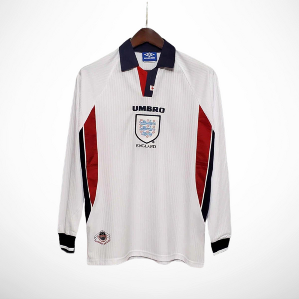Camisa Inglaterra 98 - Versão Retro Manga Longa