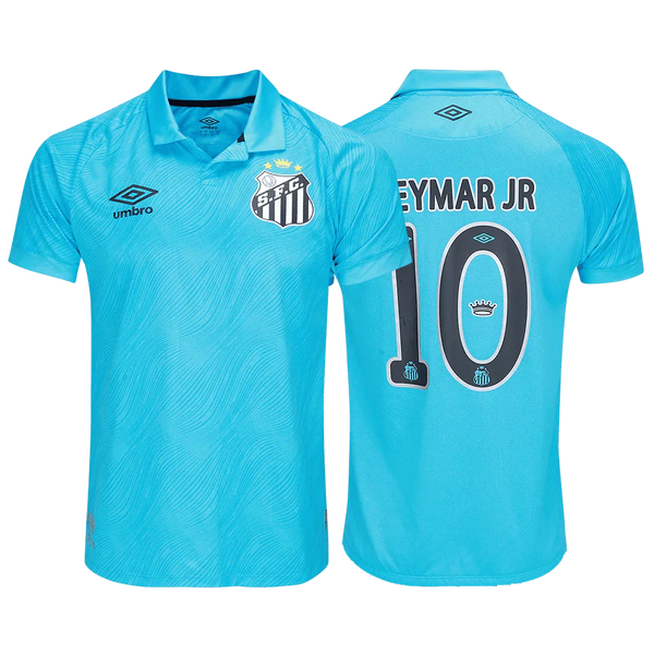 Camisa Santos 2025/26 Azul Comemorativa - Torcedor Masculina - NEYMAR JR 10 - Azul