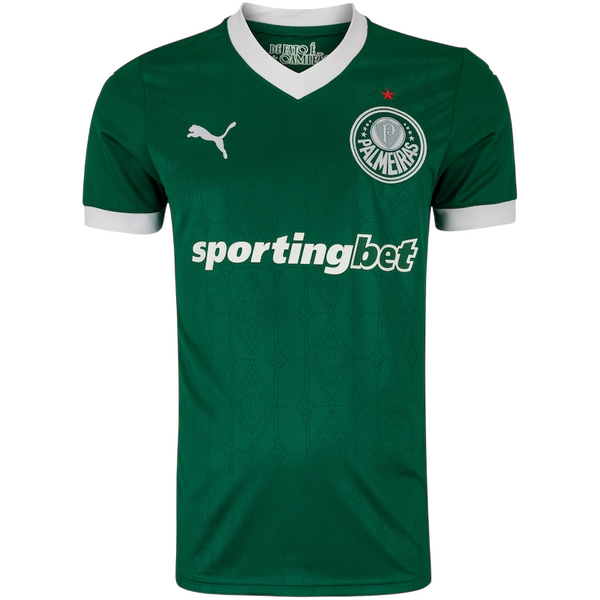 Camisa Palmeiras I 25/26 - Torcedor Masculina - Verde e Branco
